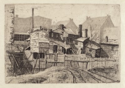 Sans titre (Maison en bois en ville) - Charles Frederick William Mielatz