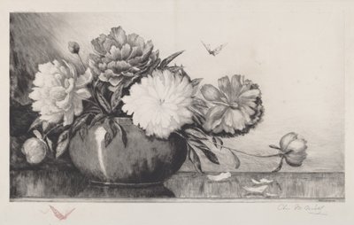 Sans titre Pivoines dans un bol, 1890 - Charles Frederick William Mielatz