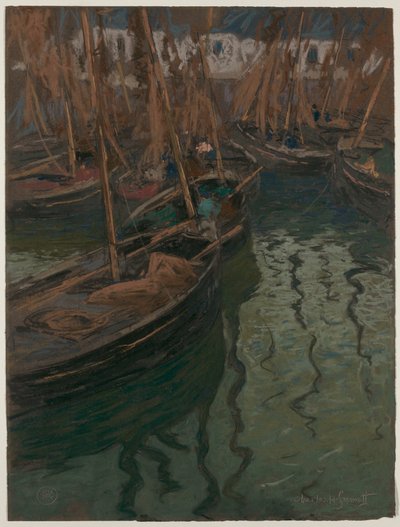 Une harmonie de quai - Bateaux de pêche - Charles Fromuth