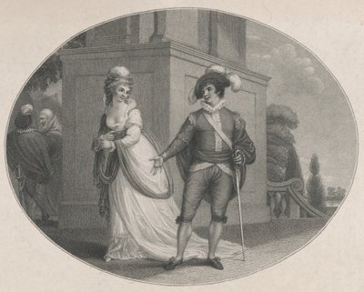 Béatrice et Bénédict Shakespeare, Beaucoup de bruit pour rien, Acte 4, Scène 1, août 12, 1784 - Charles Gauthier Playter