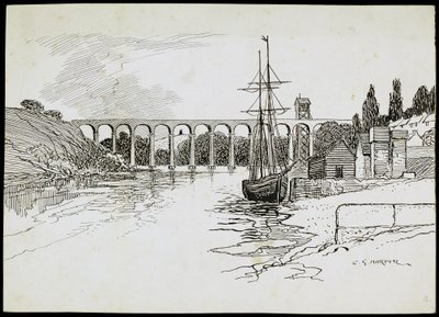 Viaduc de Calstock, Cornouailles - Charles George Harper
