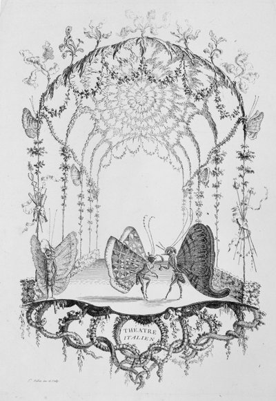 Théâtre Italien, de Essai de Papilloneries Humaines par Saint A... - Charles Germain de Saint Aubin
