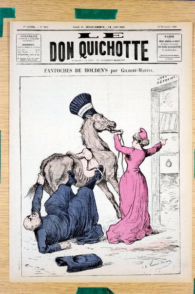 Couverture de "Le Don Quichotte", numéro 335, Satirique en couleurs - Charles Gilbert Martin