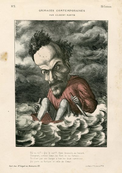 Grimaces contemporaines - Illustration de Charles Gilbert-Martin (1839-1905) : Rochefort Henri (1831-1913) - Mer - Charles Gilbert Martin