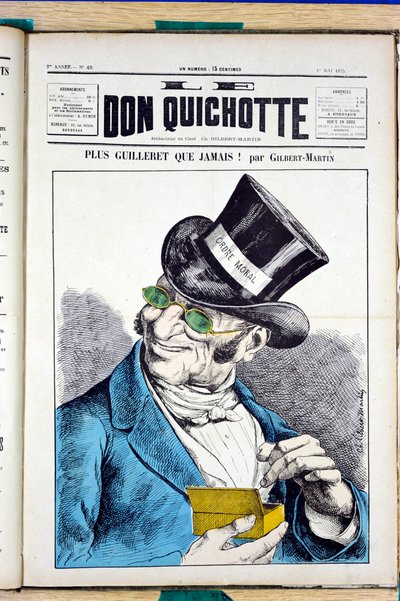 Couverture de "Don Quichotte", numéro 45, Satirique en couleurs - Charles Gilbert Martin