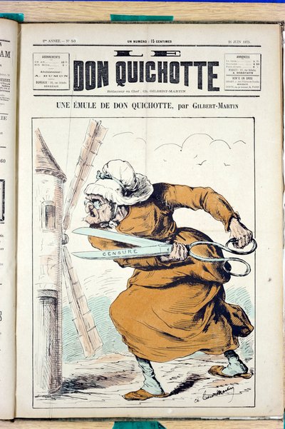 Couverture de "Don Quichotte", numéro 53, Satirique en couleurs - Charles Gilbert Martin