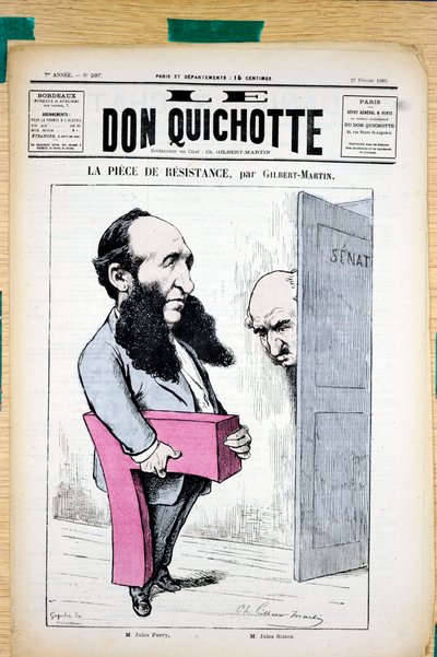 Couverture de "Le Don Quixote", numéro 297, satirique en couleurs - Charles Gilbert Martin