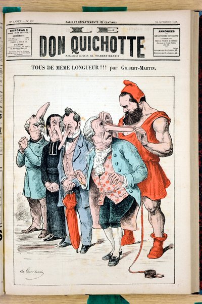 Couverture de "Le Don Quixote", numéro 592, satirique en couleurs - Charles Gilbert Martin