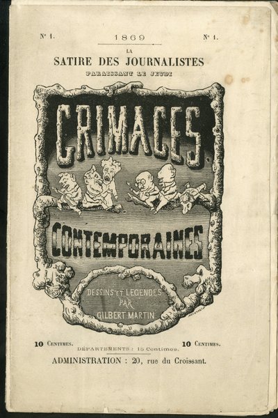Illustration pour la couverture de "Contemporary Grimaces" - Charles Gilbert Martin