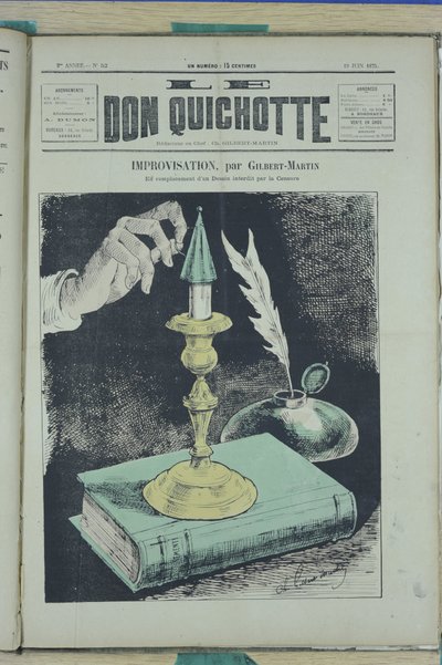 Illustration de Charles Gilbert-Martin pour la couverture de Le Don Quixote, No. 52 - Charles Gilbert Martin
