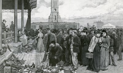 Un jour de foire à Londres au marché aux bestiaux métropolitain - Charles Green