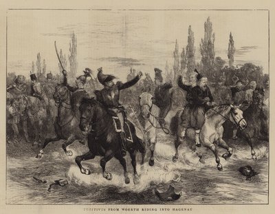 Fugitifs de Woerth chevauchant vers Hagenau - Charles Green