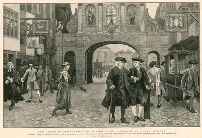 Le centenaire de Johnson : Dr Johnson et Boswell dans Fleet Street - Charles Green