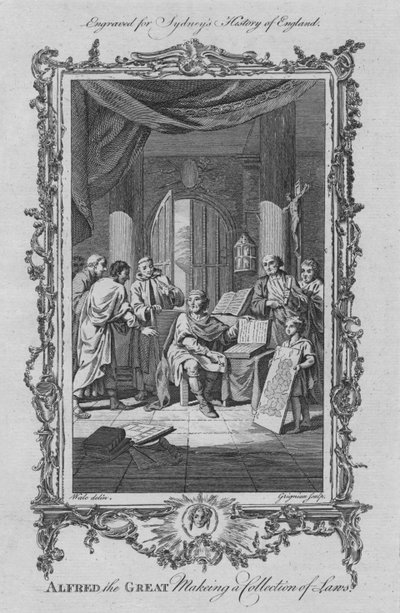 Alfred le Grand faisant une collection de lois, 1773 - Charles Grignion