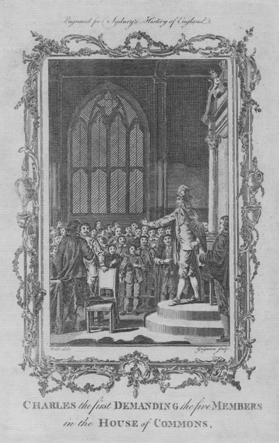 Charles I demandant les cinq membres à la Chambre des communes, 1773 - Charles Grignion