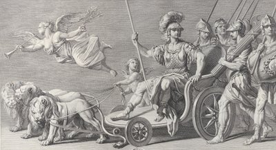 Mars sur un char tiré par trois lions, 1749 - Charles Grignion