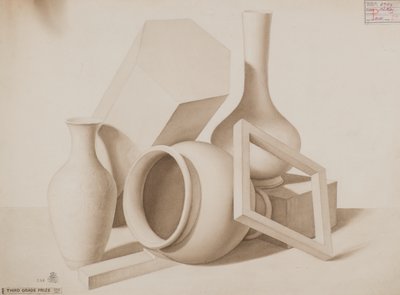 Étude [Vases, carré et hexagone], vers 1881 - Charles Gustav Louis Phillips