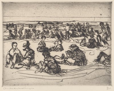 Sur la plage - Charles H. Woodbury