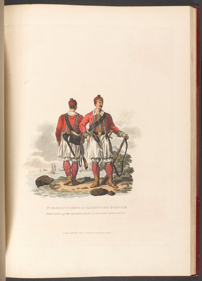 Corps étrangers au service britannique. Soldats du régiment d