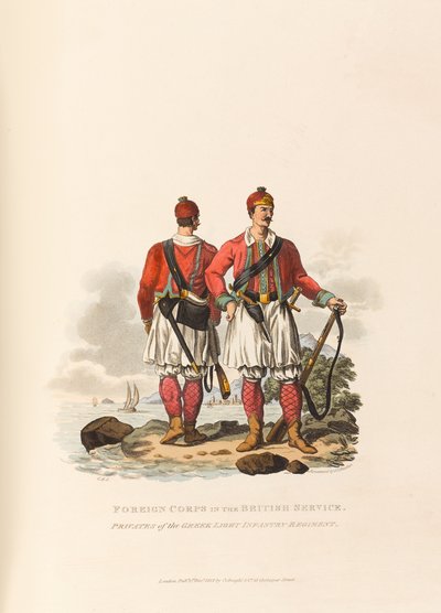 Corps étrangers au service britannique. Soldats du régiment d