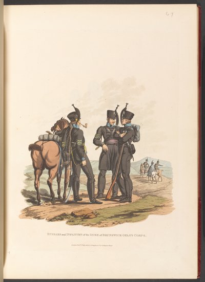 Hussards et Infanterie du Corps du Duc de Brunswick Oels - Charles Hamilton (after) Smith