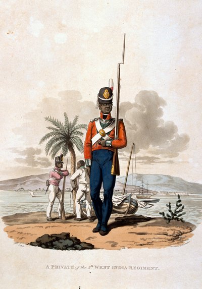 Un soldat du 5e régiment des Antilles, de 