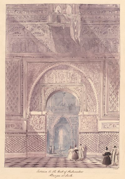 Entrée de la salle des ambassadeurs, Alcazar de Séville - Charles Hamilton Smith