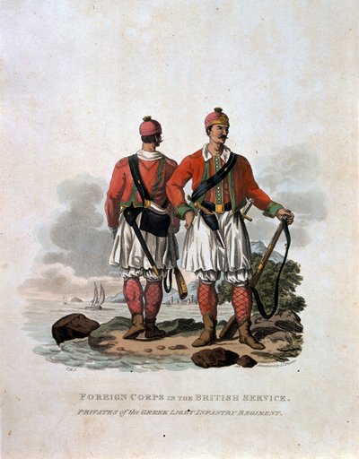 Corps étrangers au service britannique, soldats du régiment d