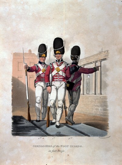 Grenadiers des gardes à pied en grande tenue, de 