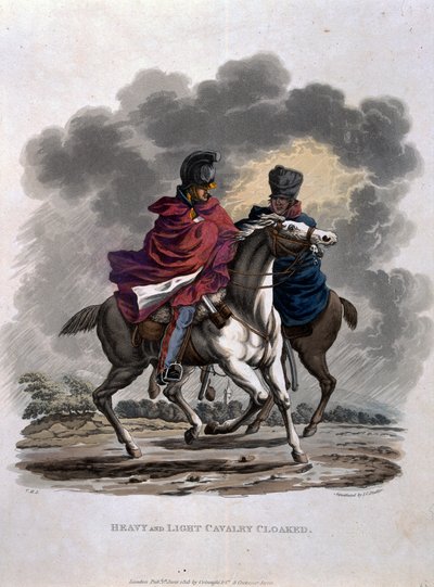 Cavalerie lourde et légère en manteau, de 