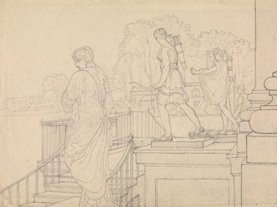 Porche avec statuaire, Easton Neston, Northants - Charles Hamilton Smith