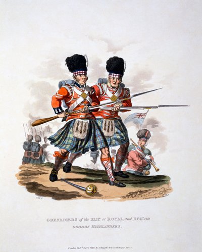 Uniforme des Grenadiers Royaux et des Gordon Highlanders, de 
