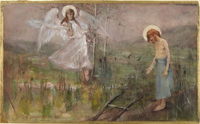 Un ange apparaissant à un saint - Charles Haslewood Shannon