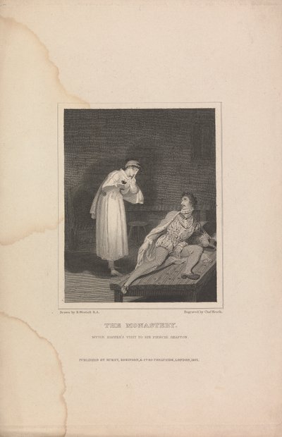 Le Monastère, Visite de Mysie Happer à Sir Piercie Shafton - Charles Heath