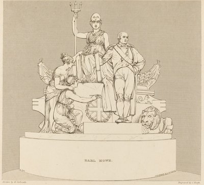 Monument au comte Howe - Charles Heath after Henry Corbould after John Flaxman