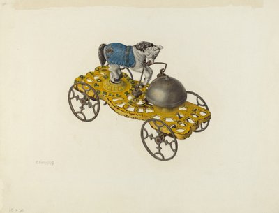 Jouet en métal : Poney sonneur de cloche - Charles Henning