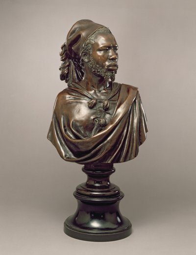 Buste portrait de Said Abdullah du Mayac, Royaume du Darfour, Soudan, 1848 (bronze) - Charles Henri Joseph Cordier