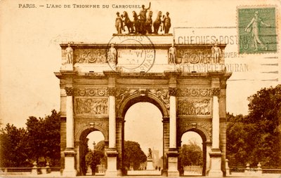 Carte postale/Arc de Triomphe du Carrousel/Paris/Seine/Île-de-France/France - Augustus Kollner