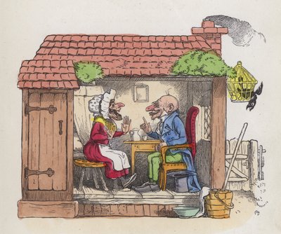 Homme faisant rire sa femme - Charles Henry (after) Bennett