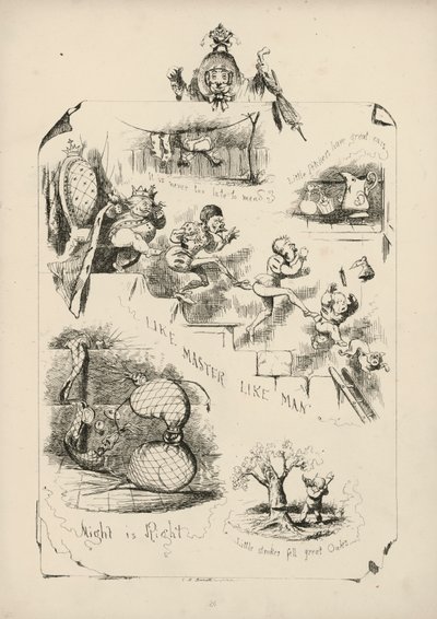 Page des Proverbes avec des illustrations de Charles H Bennett - Charles Henry (after) Bennett