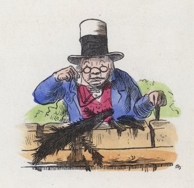 Restes de deux pies sur une clôture de jardin - Charles Henry (after) Bennett