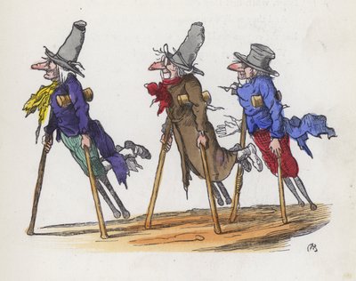 Trois mendiants handicapés - Charles Henry (after) Bennett
