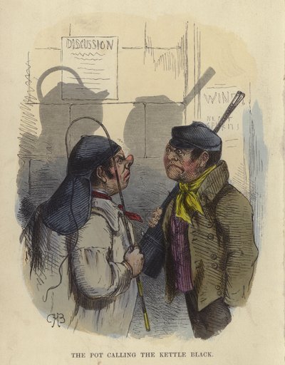 La marmite qui appelle la bouilloire noire - Charles Henry Bennett