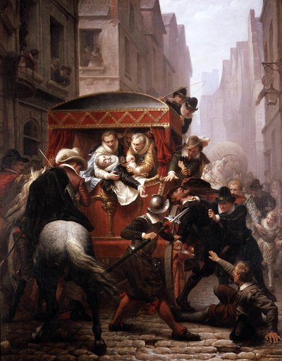 Assassinat du roi de France Henri IV par Ravaillac en 1610 à Paris - Charles Housez