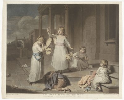 Enfants jouant une tragédie - Charles Howard Hodges