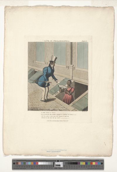 Visite à Mlle Dinah, planche numéro 11 de 20, adaptée de Life in Philadelphia Edward W. Clay - Charles Hunt