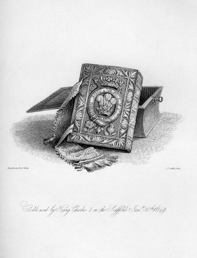 Bible utilisée par le roi Charles Ier sur l