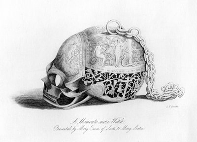 Montre Memento-Mori offerte par Marie Stuart à Mary Seaton, 16ème siècle, 1840 - Charles J. Smith