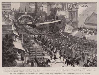 Entrée officielle du nouveau gouverneur du Queensland à Brisbane, la garde d