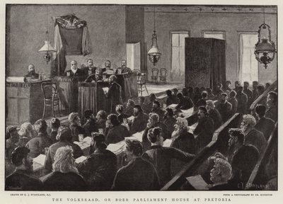 Le Volksraad, ou Parlement Boer à Pretoria - Charles J. Staniland